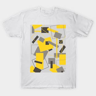 Grey and Yellow 60's Style T-Shirt